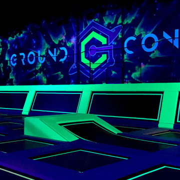 Mural in UV  Light at Ground Control Park: San Antonio, TX 