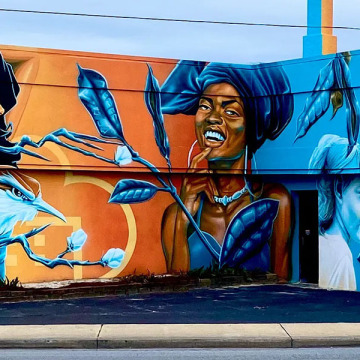 A Southern Affair Mural in Rosewood: Columbia, SC