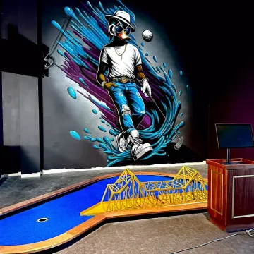 Water Hazard Mural at Par 3, Newport on the Levee:  Newport, KY Water Hazard Mural at Par 3, Newport on the Levee:  Newport, KY